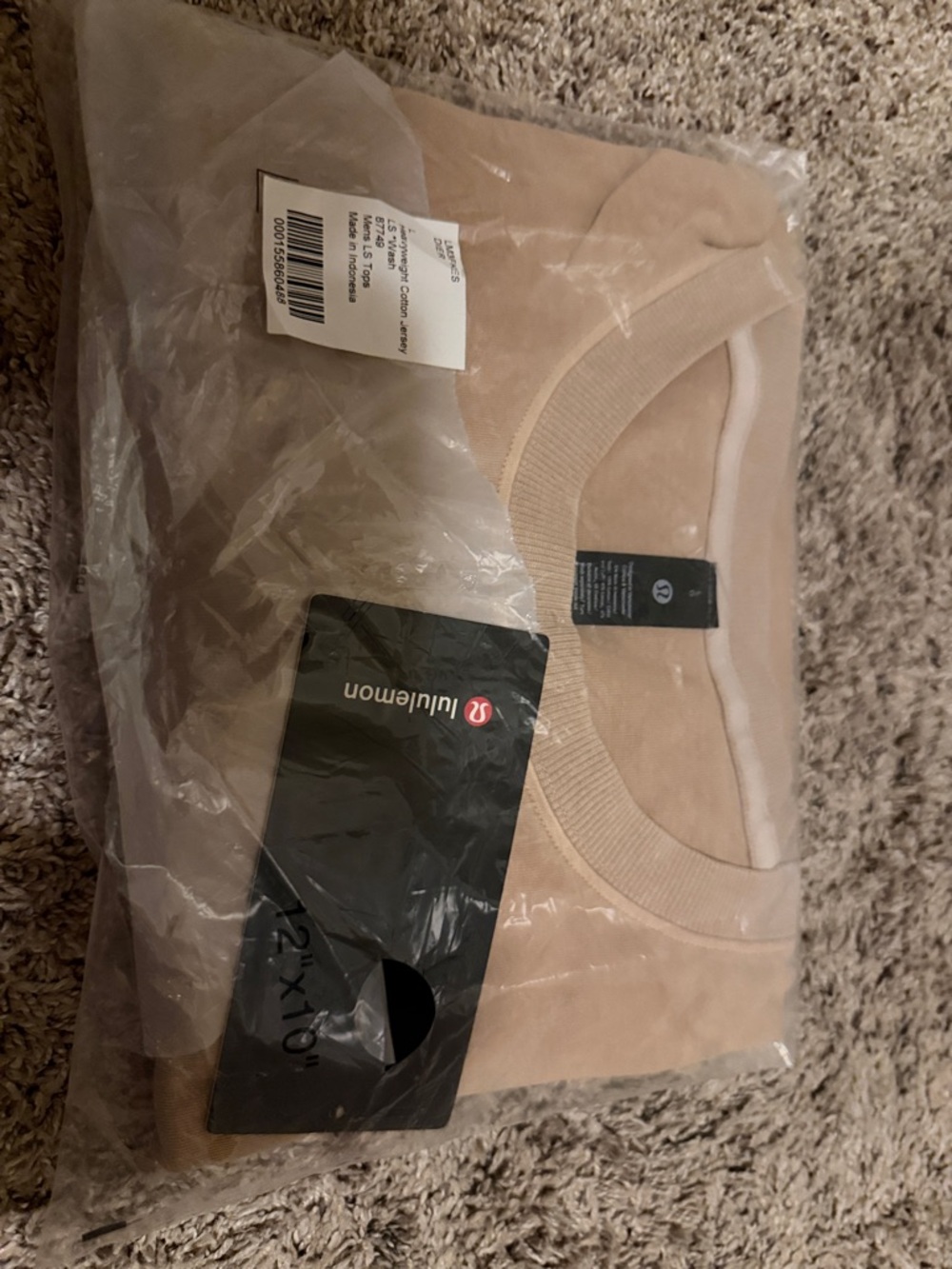 Lululemon Heavyweight Cotton Jersey Long Sleeve Tee - XL NWT